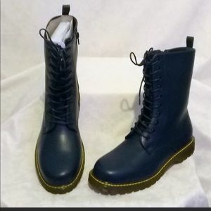 COPY - Navy Blue combat boots sz10